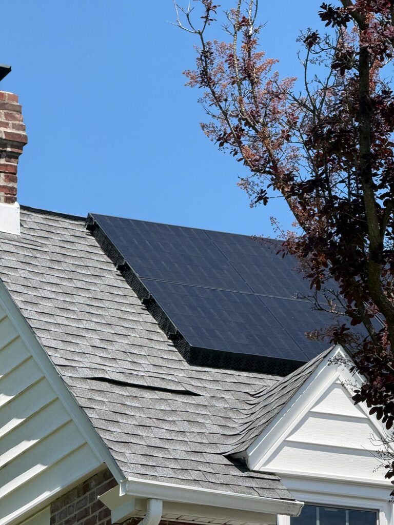 residential solar array with critter guard on residential rooftop in wynnewood pa