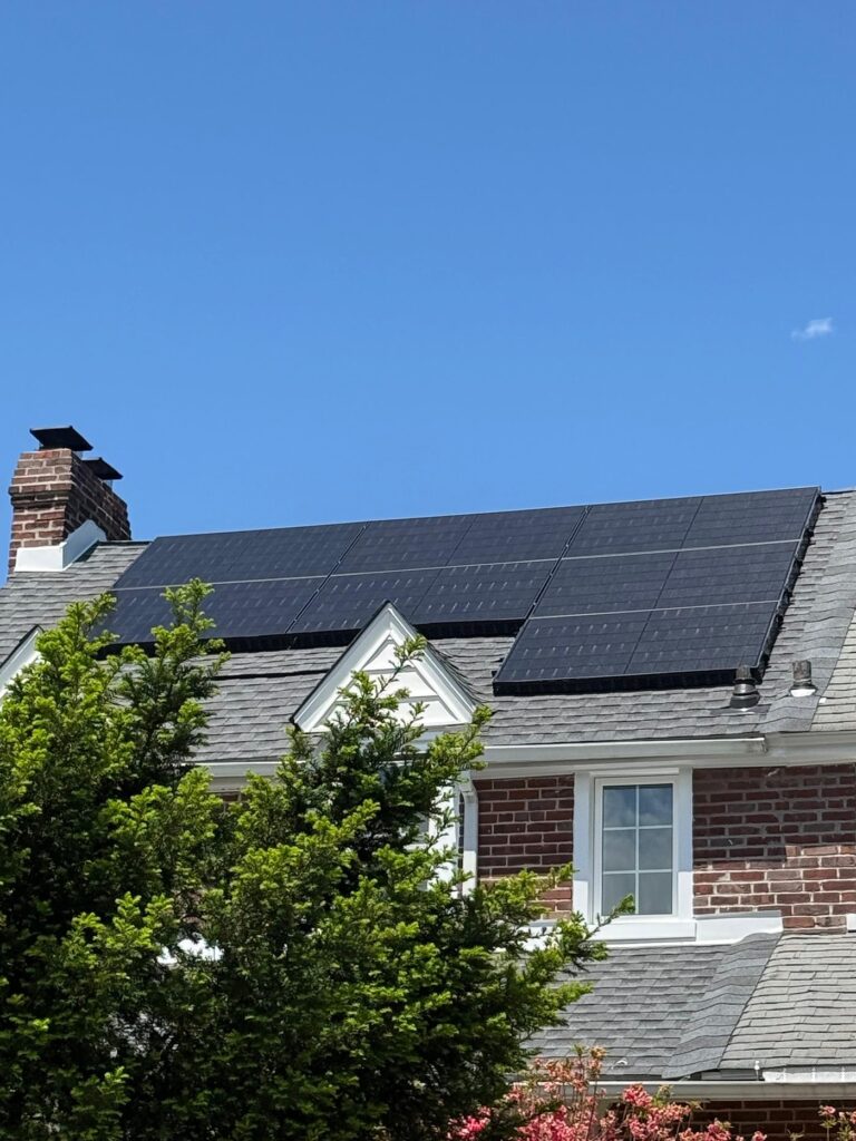residential solar array on residential rooftop in wynnewood pa