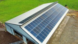 Rooftop solar covering a livestock barn roof in Snyder County, PA
